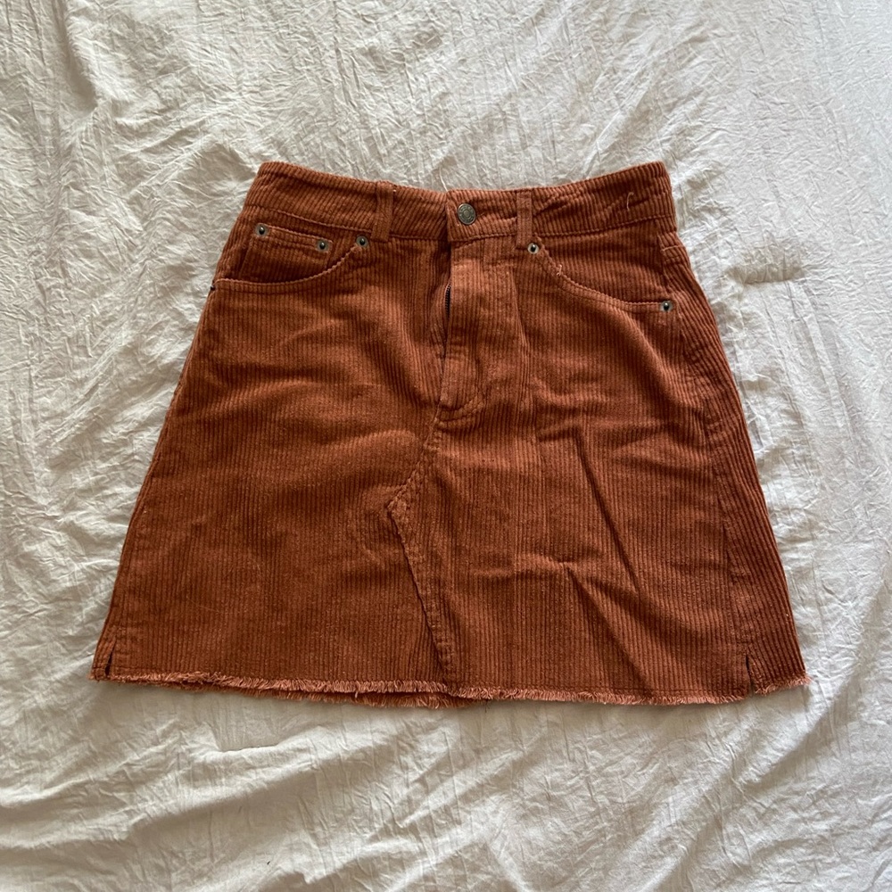 Orange corduroy skirt new with tag